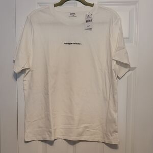 Cotton On White Short Sleeve Tee Minimalist Design